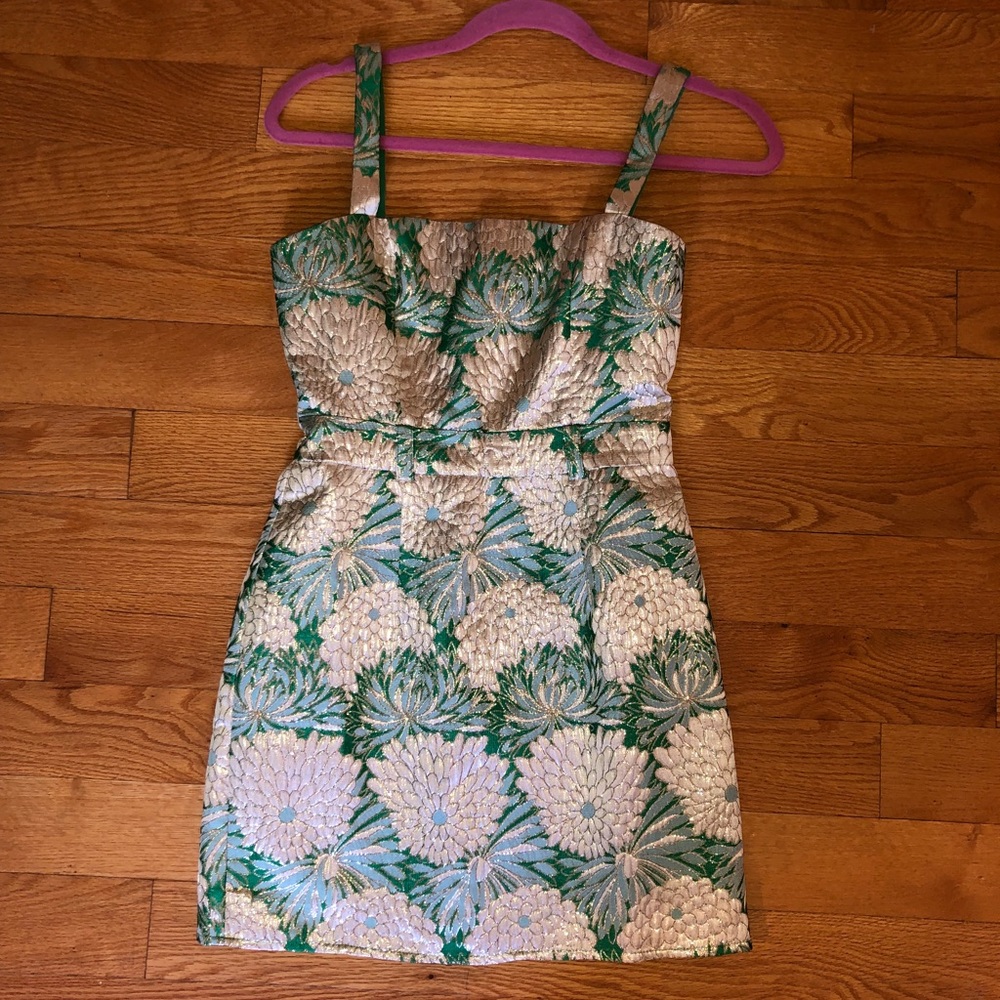 Lovers and friends gold metallic dress